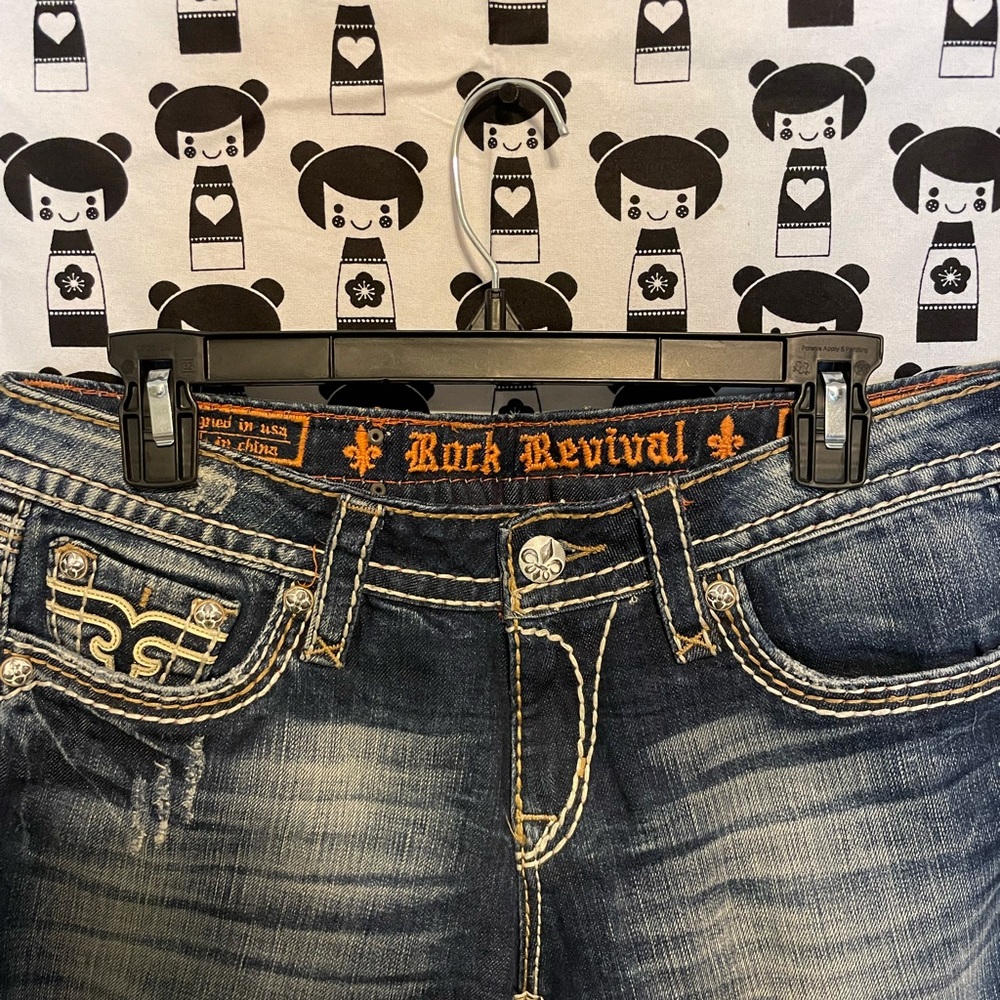 Rock Revival Kai Capri Size 29 Blue Jeans